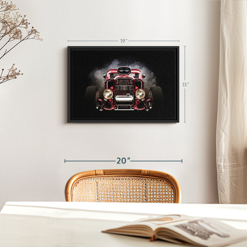 Fumoir Hot Rod, reproduction sur toile
