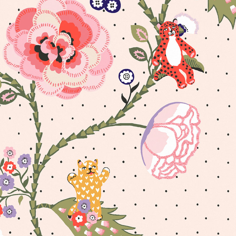 Cath Kidston Catnip Neutral Wallpaper, Neutral