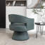 Fauteuil demi-tonneau pivotant en similicuir Kiersten-120842945-94889859