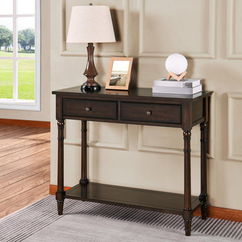 Beauman 90cm Console Table, Vintage Walnut