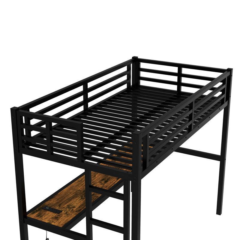 Lit mezzanine en métal avec bureau Space TG
