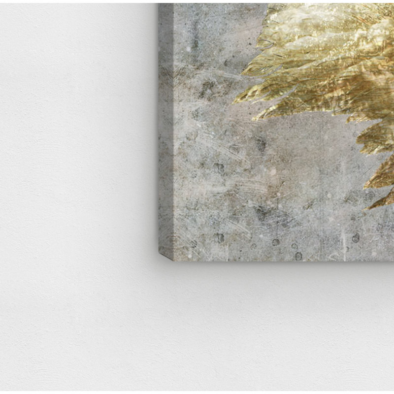 «My Golden Wings», peinture sur toile tendue, H 40 po x l 40 po