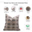 Coussin décoratif bohémien couvre des coussins décoratifs en lin faits à la main 24 po x 24 po Haridwar-97419596