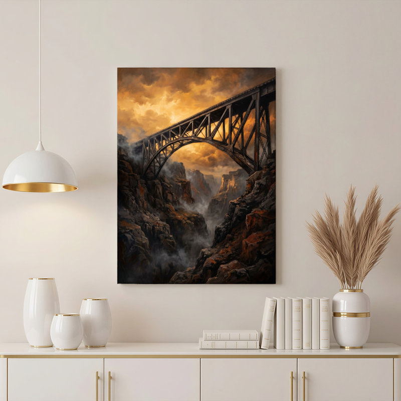 Art mural sur toile Gallery Wrap pour le salon, la chambre à coucher, le bureau ou le vestibule - décoration murale décorative avec paysage dramatique