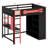 Space-Saving High Sleeper Featuring Workspace, Accessible Wardrobe Storage, and Dynamic LED Light Strips-2016244988