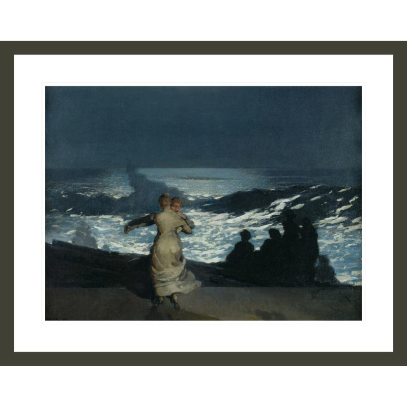 «Summer Night» par Winslow Homer - impression giclée encadrée, H 23,5 po x l 29,44 po