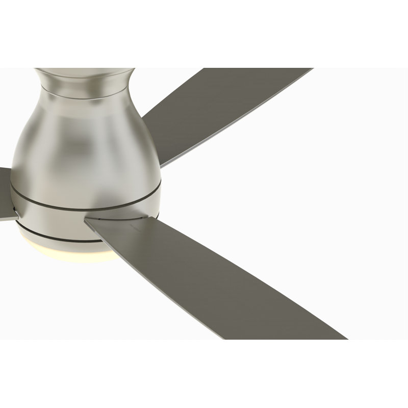 Hugh 44 inch Indoor/Outdoor Ceiling Fan with LED Light Kit - Brushed Nickel, Brushed Nickel