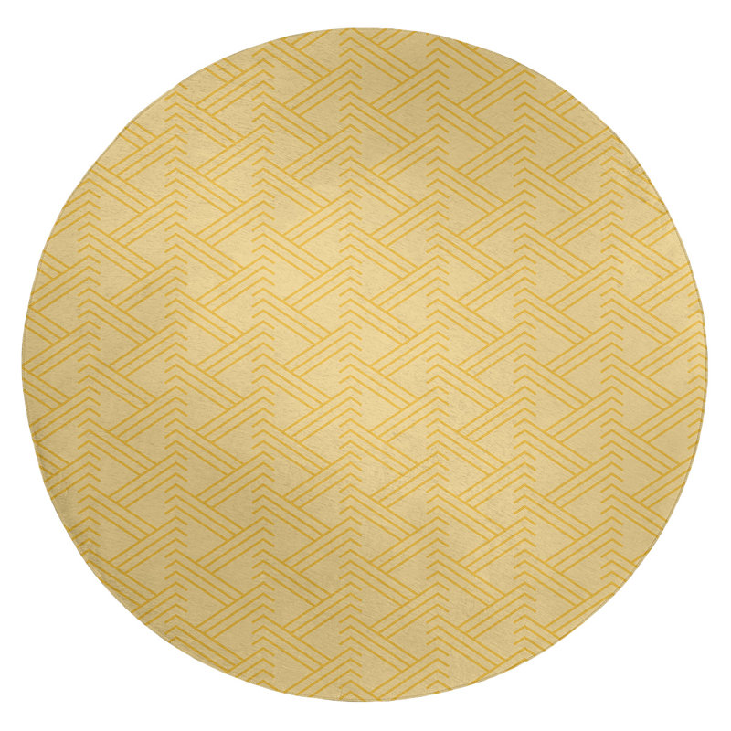 Tapis ivoire/mocassin zig monochrome zag, Rond 5 pi