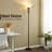 LED Floor Lamp With Glass Shade For Living Room, Bedroom, Office - Torchiere Standing Reading Light With Bulb Included