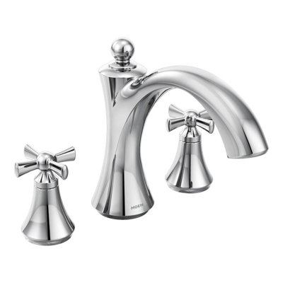 Wynford Double Handle Deck Mounted Roman Tub Faucet Trim