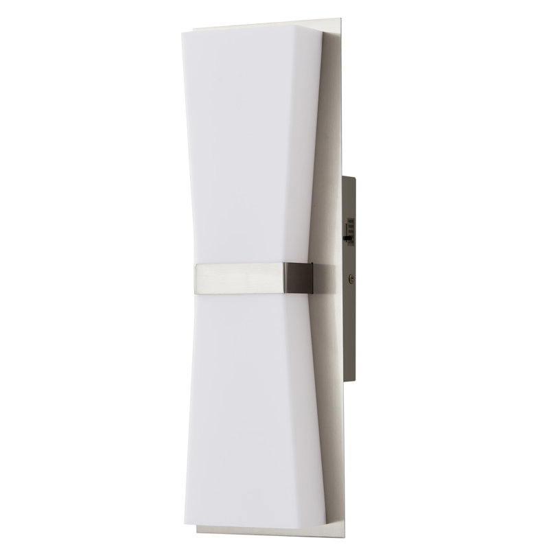 Applique murale encastrée à intensité variable en nickel 15,7 po Fianna