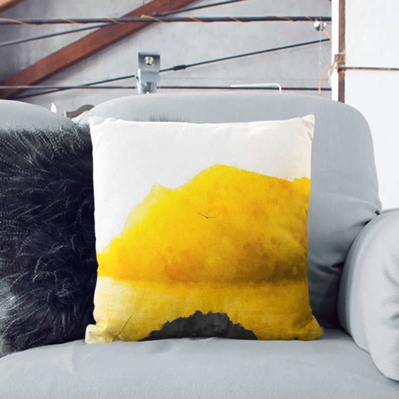 Square Throw Cushion, 55cm H x 55cm W x 20cm D, Black