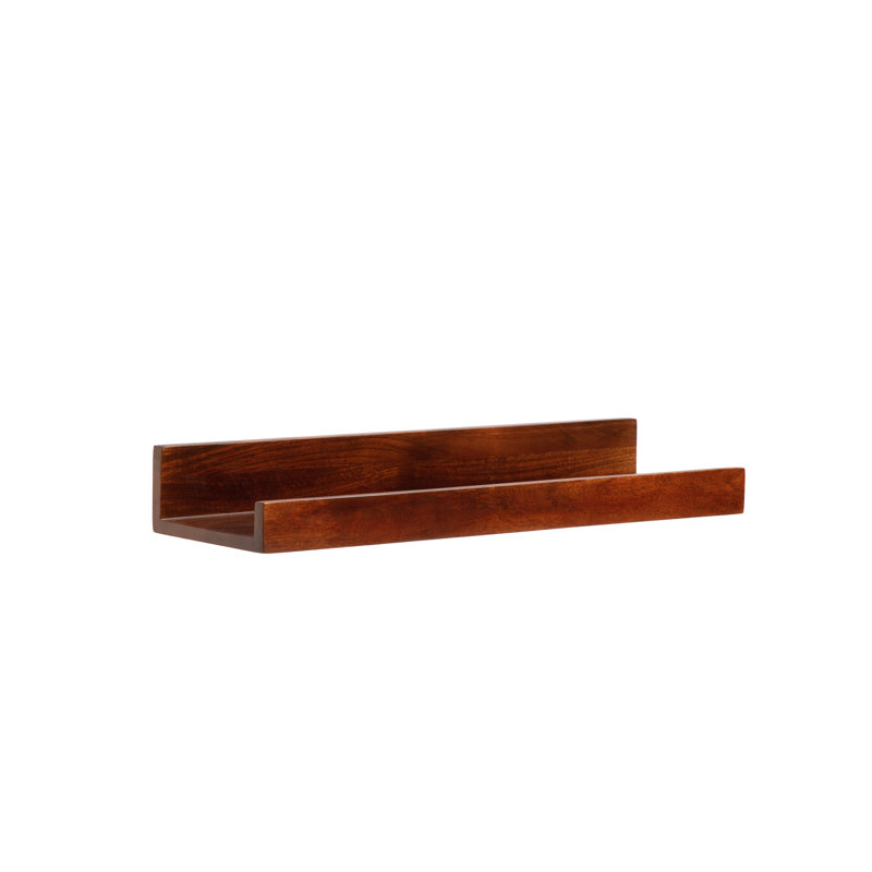 Tablettes murales Dezerea, H 3,5 po x l 24 po x P 7,25 po, Noyer