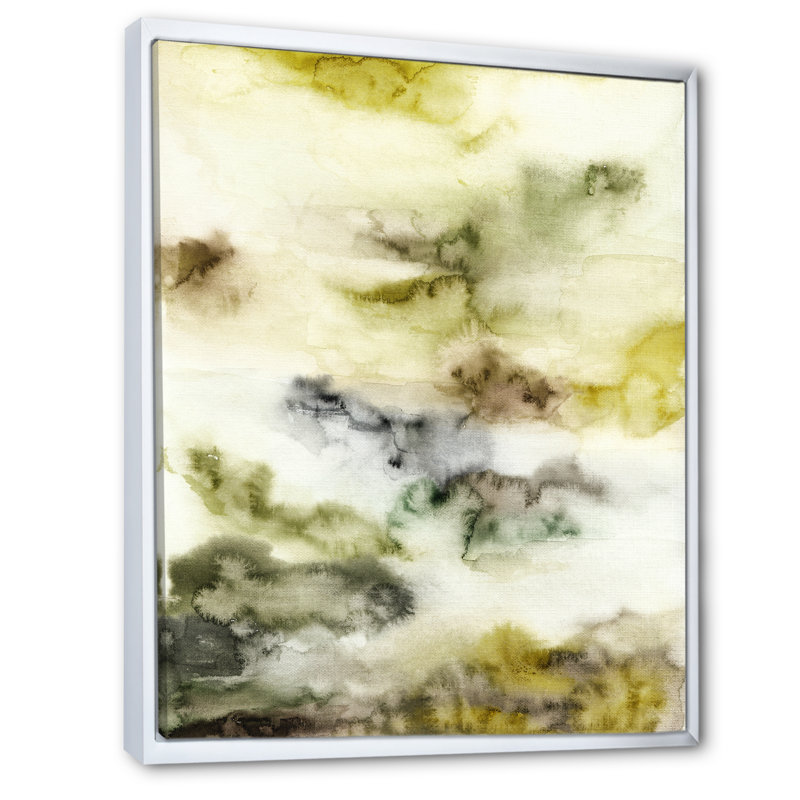 Marbre vert pastel - art mural traditionnel sur toile II, H 32 po x l 16 po x P 1 po, Toile avec cadre blanc
