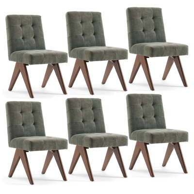 Chaise d'appoint rembourrée en lin Turfed