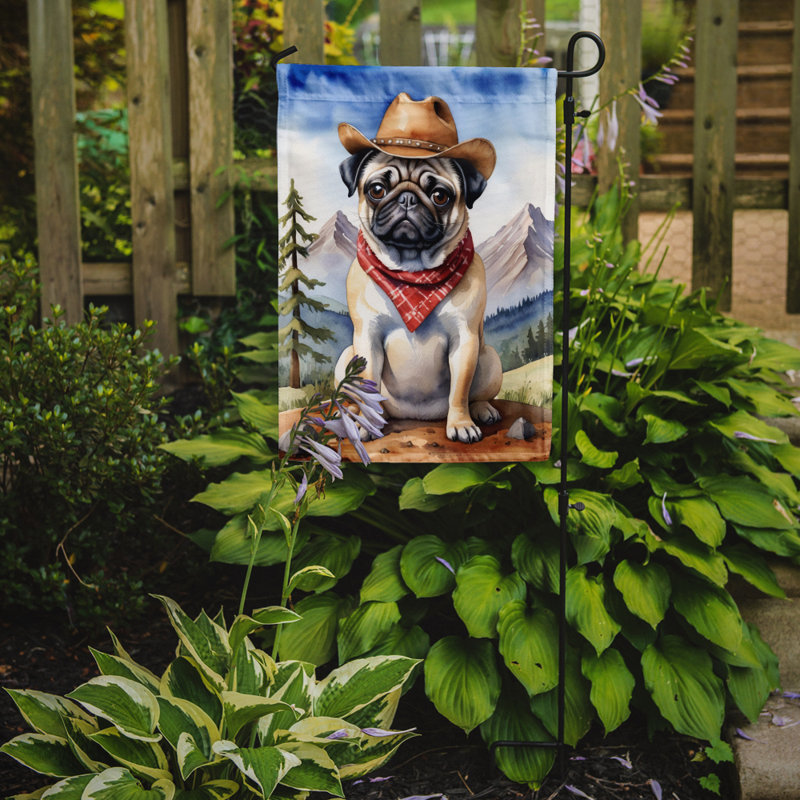 Drapeau Cowboy Welcome Garden, Carlin rouge