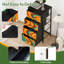 Commode à 4 tiroirs pour la chambre à coucher Rétro groovy Abstrait coloré aux formes ondulées design Petite grande commode à vêtements pour organisateurs de placard avec commode