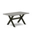 L'ensemble de table de salle à manger 5 pièces pour 4 personnes comprend une table de cuisine rectangulaire avec pieds en X et 4 chaises rembourrées en tissu de couleur noire, noir brossé-163621352