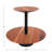 Round Acacia Wood 2-Tier Tray with Metal Stand
