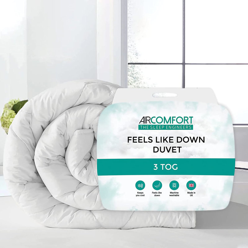 AirComfort 3 Tog Feels Like Down Summer Bliss Hollowfibre Duvet, Super King