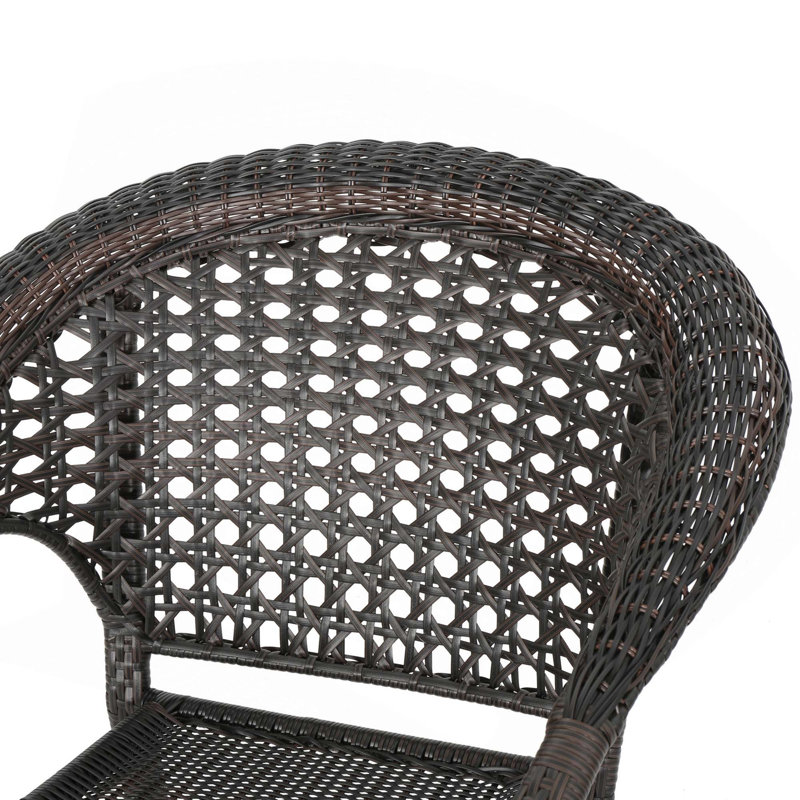 Chaise empilable en osier PE, 1 pièce, pour salle à manger