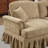 Mid Century 3 Seater Sofa Couch With Removable Ruffle Skirt-2119563615