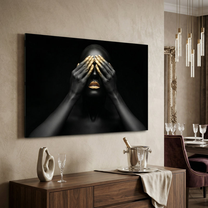 Midnight Muse Frameless Tempered Glass Wall Art