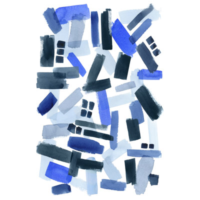 Cerulean Strokes II 1 Piece Painting on Canvas