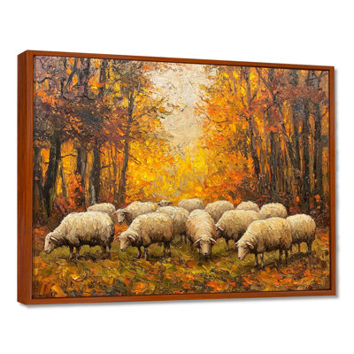 Durasoff, automne, pâture de famille de moutons - décoration murale