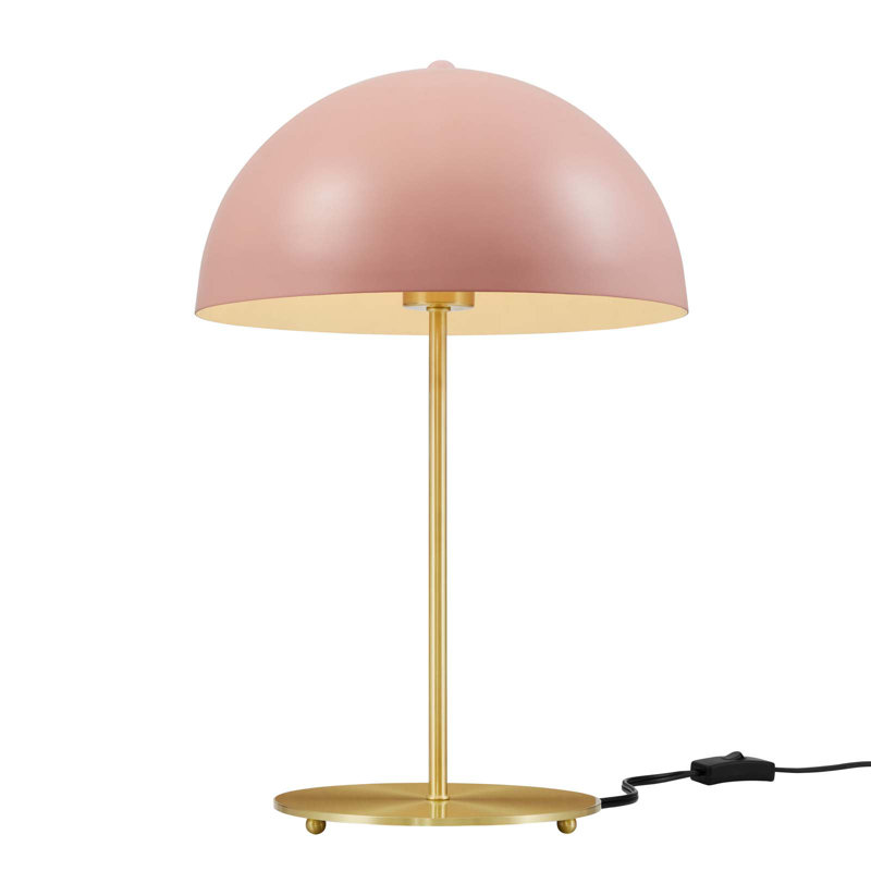 Modway Ideal Metal Table Lamp, Pink