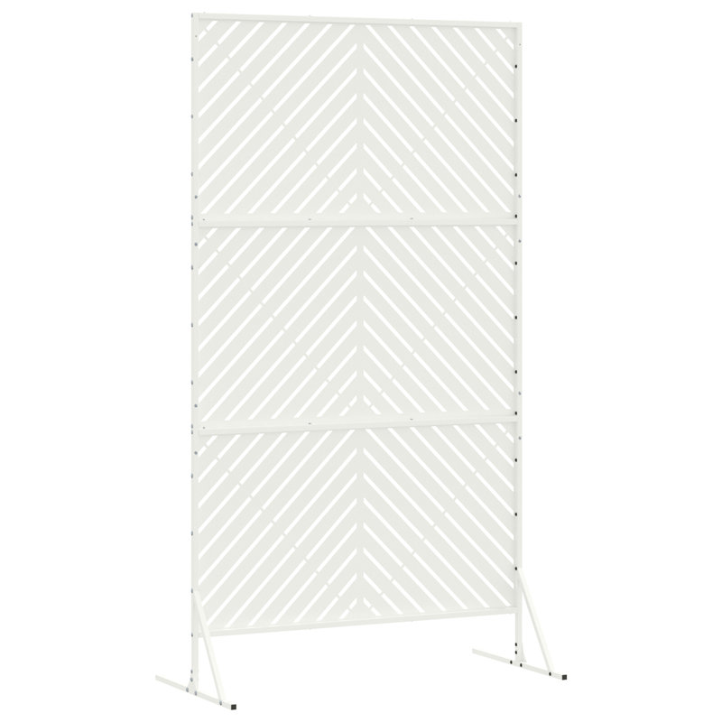 Stainless Steel Fence Panel Stainless Steel Medium Durable, 180cm H x 100cm W, White