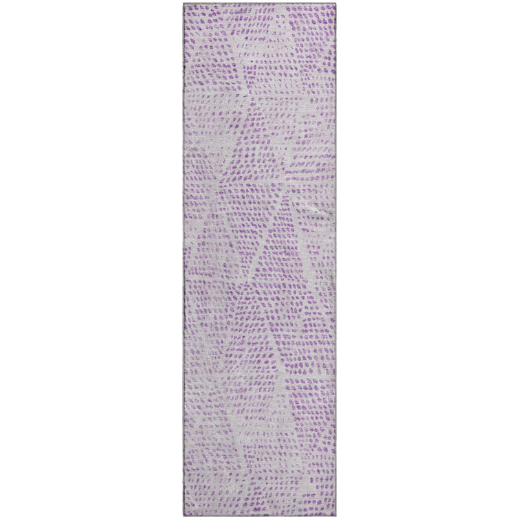 Premium Machine Washable Cerrito AMF591 Purple Rug