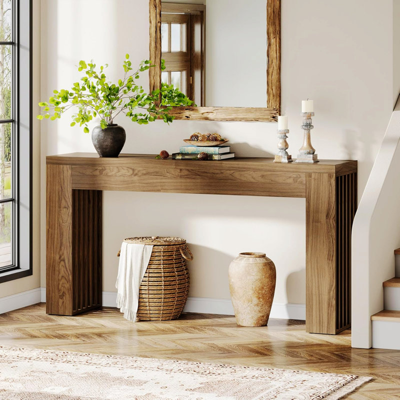 Farmhouse Console Table, Entryway Table For Hallway, Living Room And Small Spaces