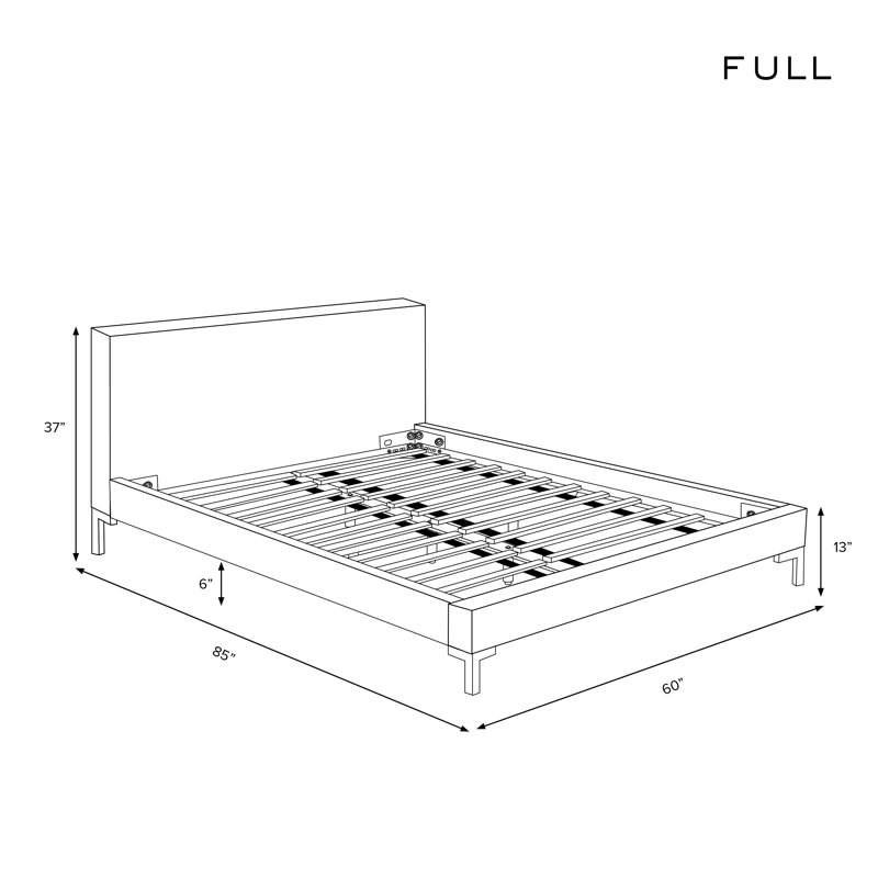Lit plateforme tapissier Bilkis, Oxford rayé bleu marine, Double, Rayures grises Shibori