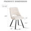 Ensemble de 4 chaises de salle à manger, chaise de cuisine rembourrée moderne Boucle pour salle à manger restaurant, découpe, beige-729107803-729107805