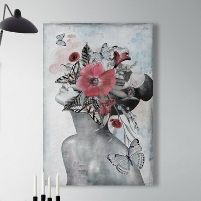 Marmont Hill Poppies And Butterflies On Canvas Print & Reviews | Wayfair