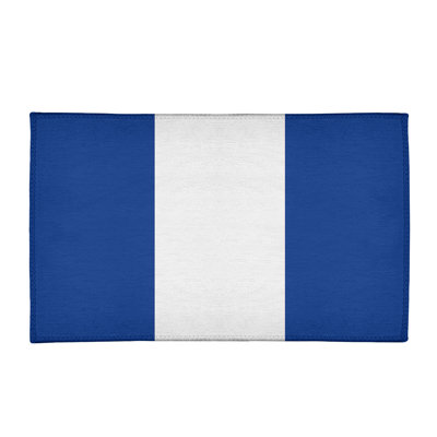 Tapis à rayures en poly-bleu