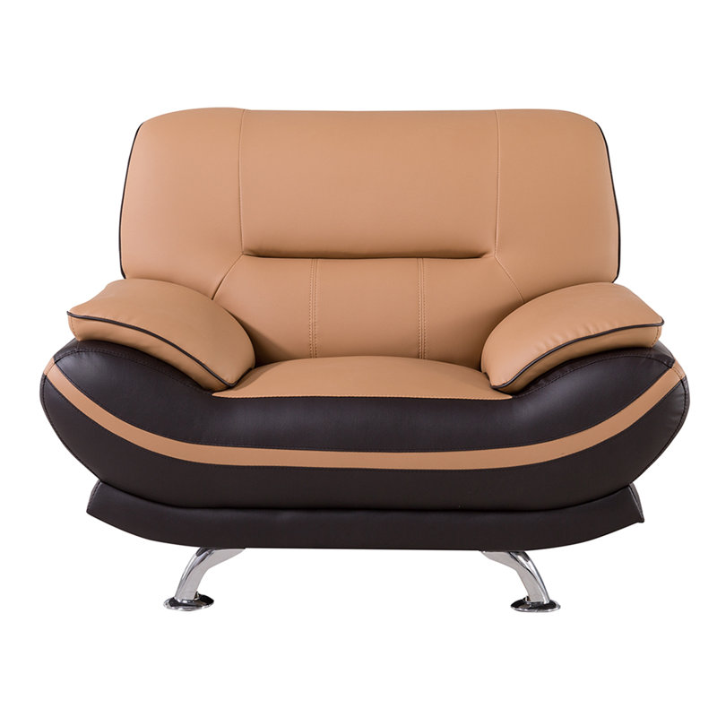 Méridienne Zimmer, Brun pâle/brun foncé