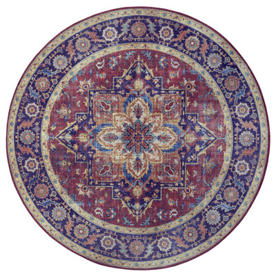 Anthea Tufted Plum Red Rug