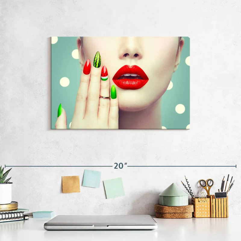 Shuttleworth Watermelon Designed Nails, 8" H x 12" W
