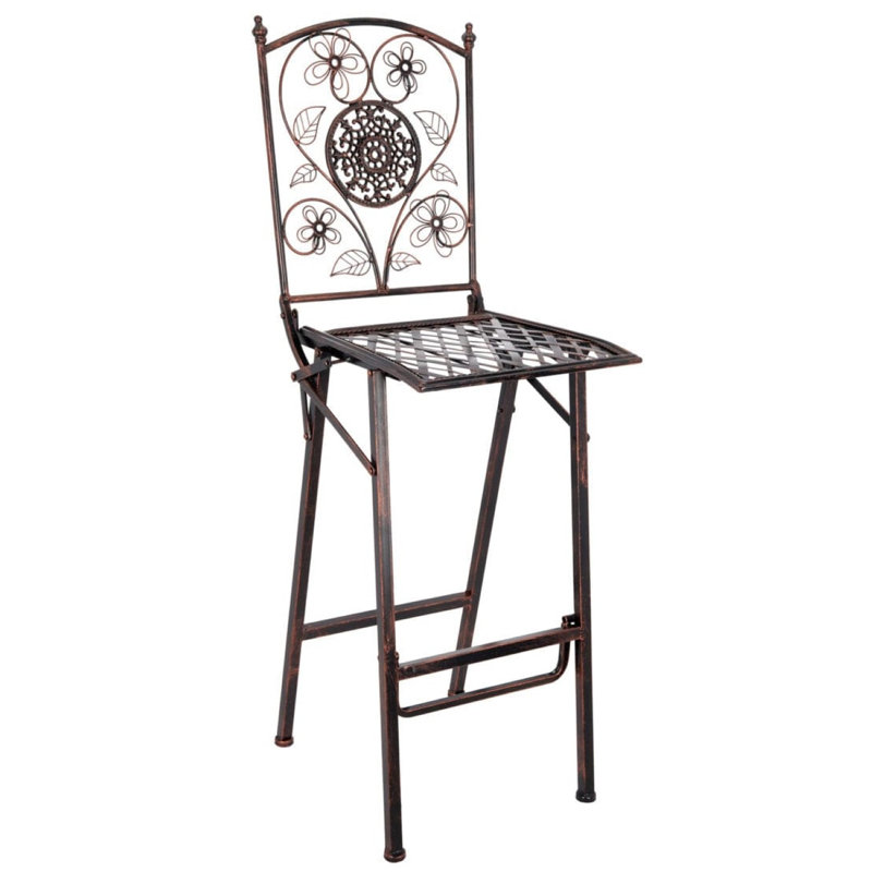 Ensemble de table bistro 32 "et 2 tabourets de bar Barcelona par Chivari, Bronze