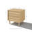 Modern Hazel Oak Nightstand with 2 Drawers