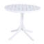 Tables de patio durables, rondes modernes en polypropylène 35,43 po pour la maison