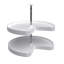 Polymer Kidney-Shaped 2-Shelf Lazy Susan for Corner Base Cabinets-29099941-29099944