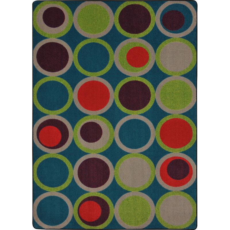 Tapis touffeté à motif géométrique, Rectangle 7 pi 8 po x 10 pi 9 po