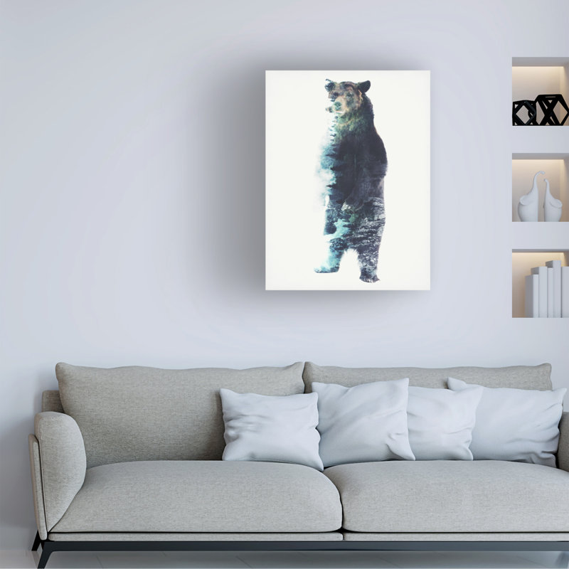 Art sur toile Barrett Biggers Misty Bear, H 14 po x l 19 po