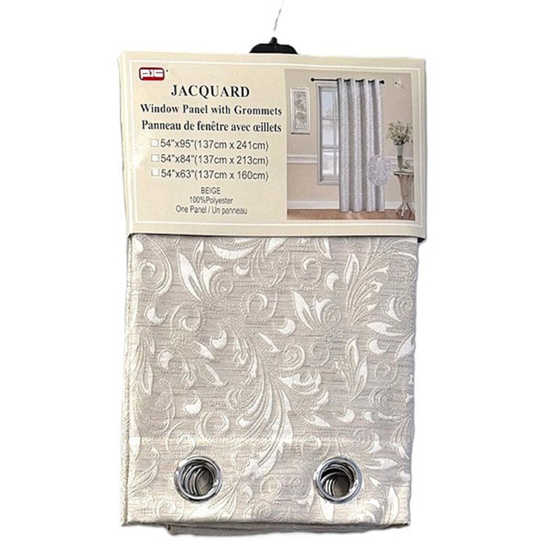(54 x 84 po) Panneau d'anneau jacquard - beige, 84"