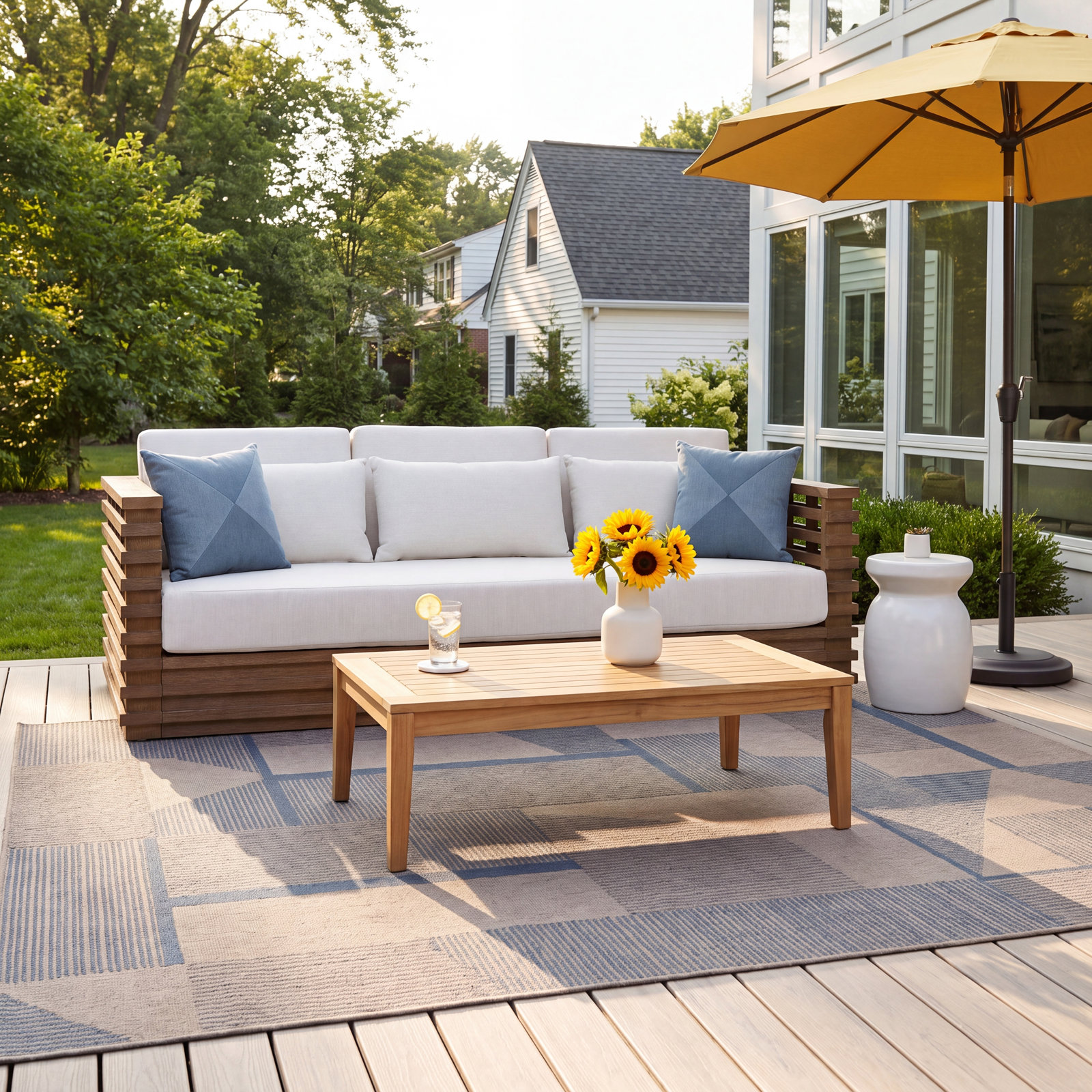 Priya 80" Eucalyptus Patio Sofa