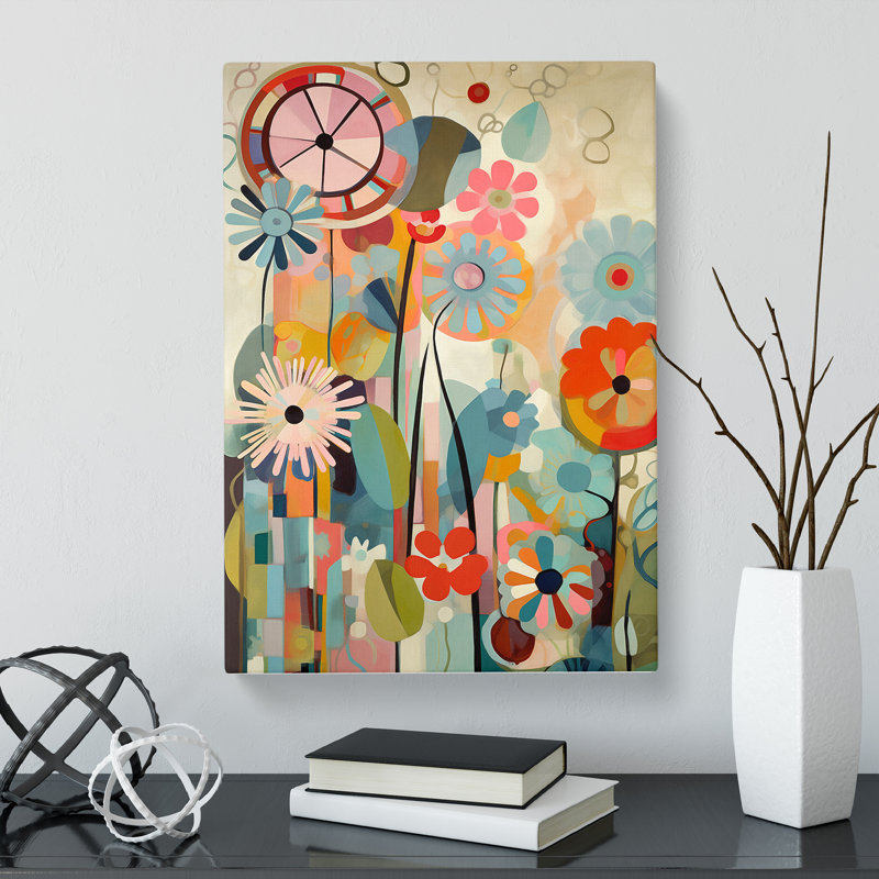Kenshawn Flowers Orphism Style Vol.2 - Wrapped Canvas Print, 50cm H x 35cm W x 3cm D