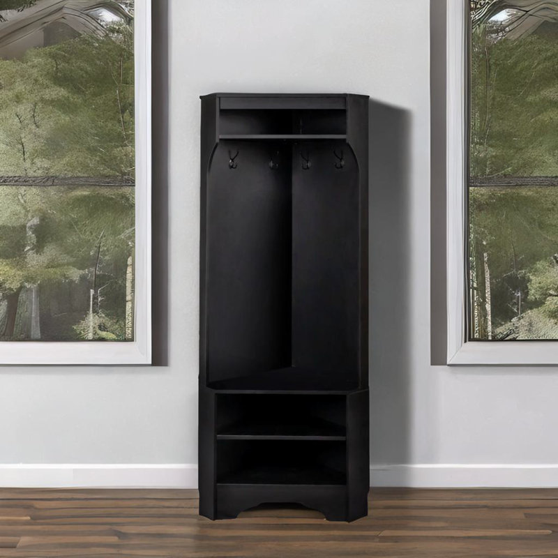 Versatile Entryway Coat Rack, Black